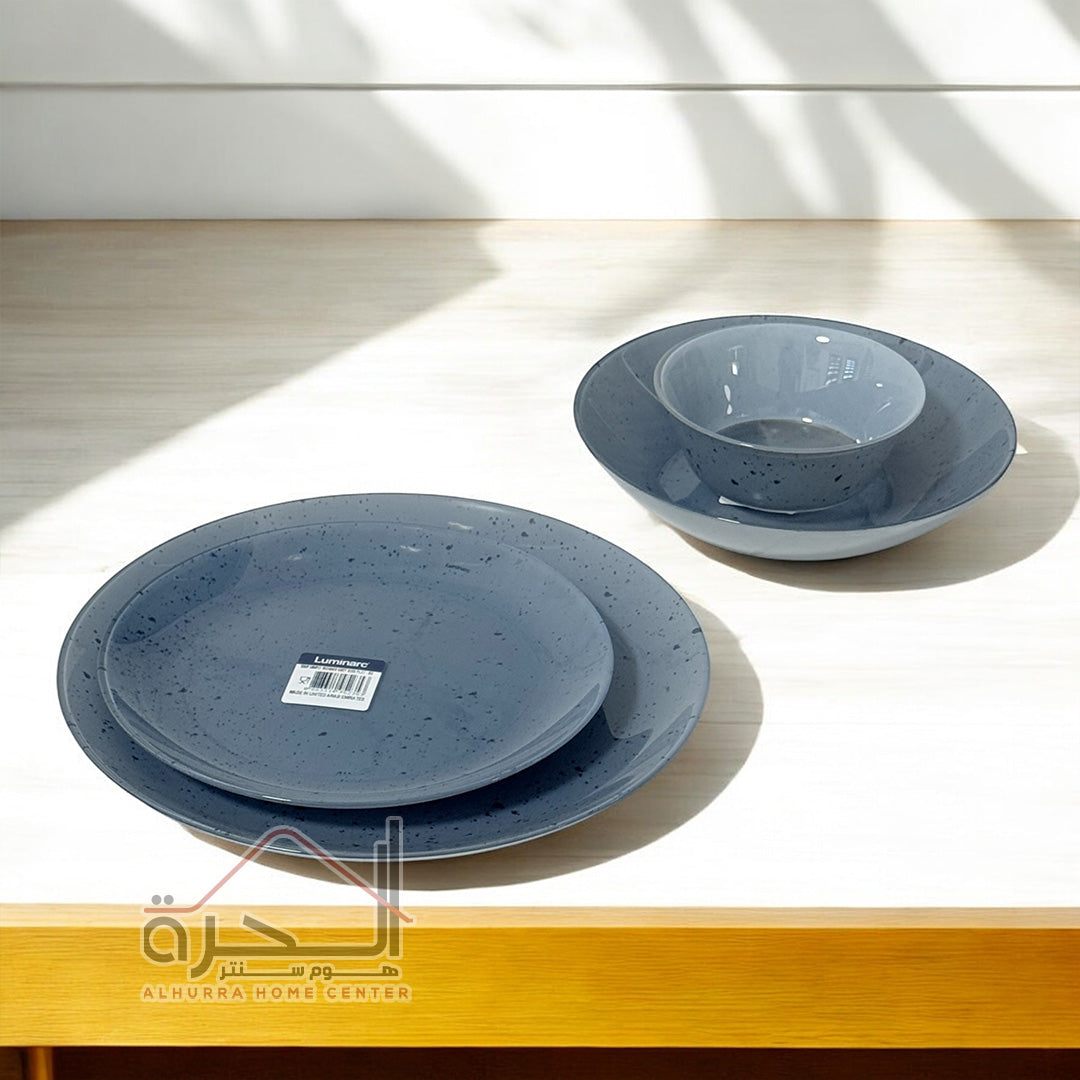 طقم صحون Luminarc Grey Ingmar 24 قطعة