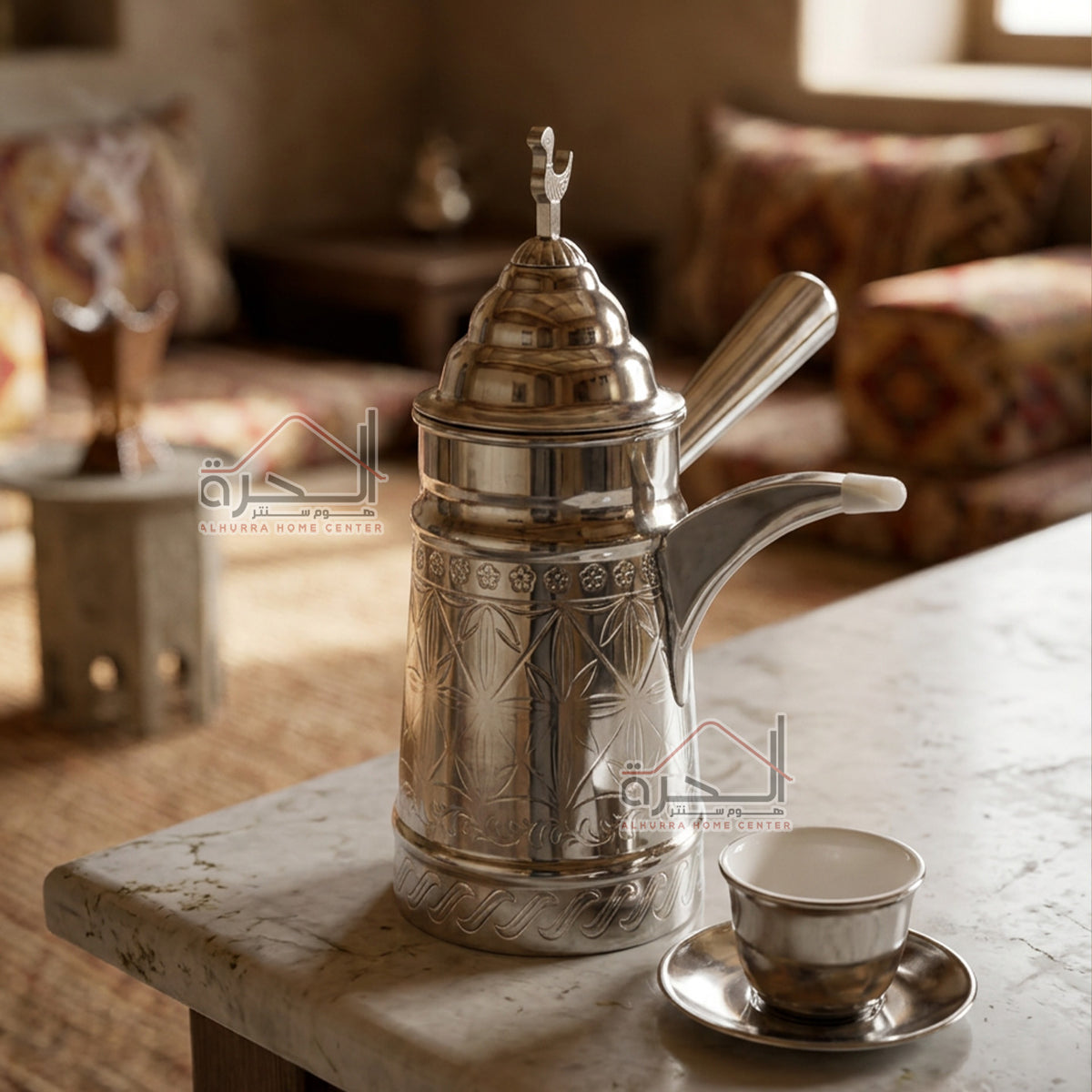 بكرج قهوة نحاس سلفر