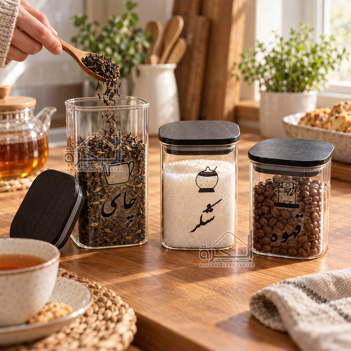 طقم 3 متربنات زجاج