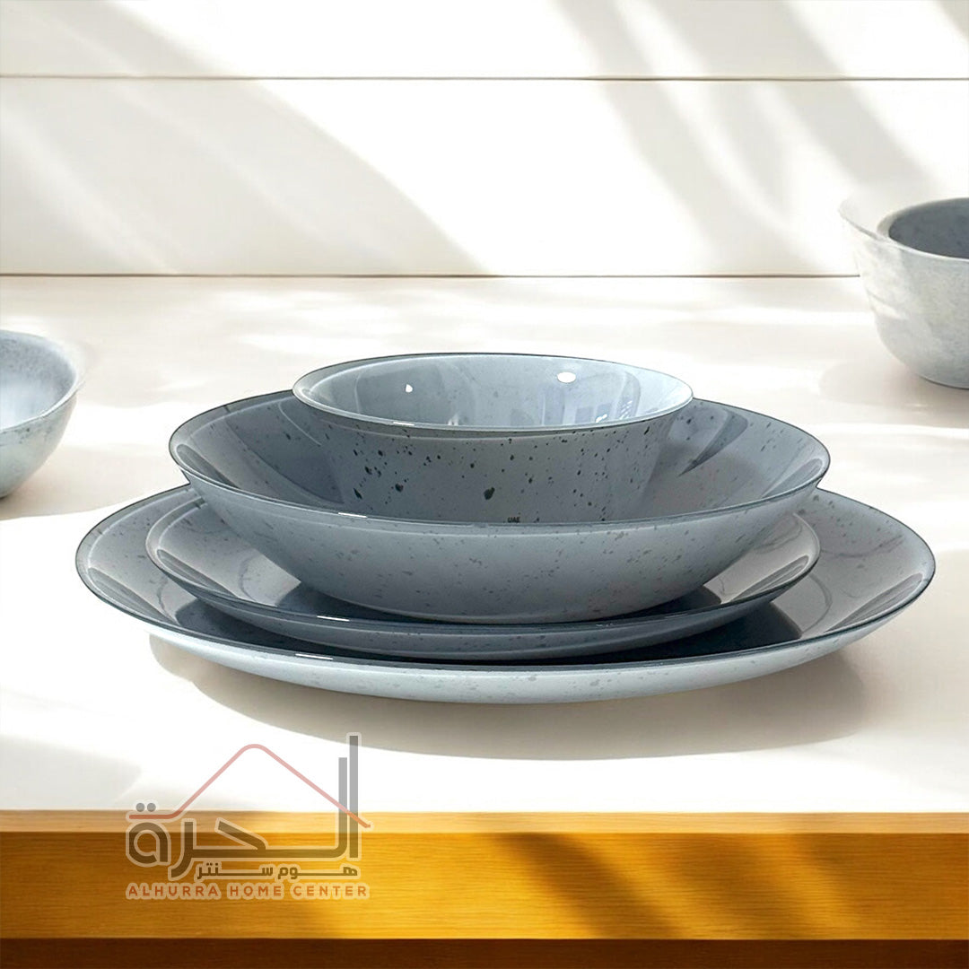 طقم صحون Luminarc Grey Ingmar 24 قطعة