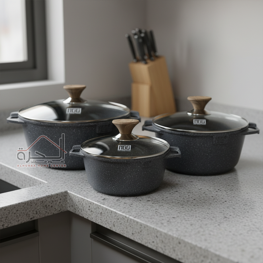 طقم طناجر احجام 20-24-28 سم MGC