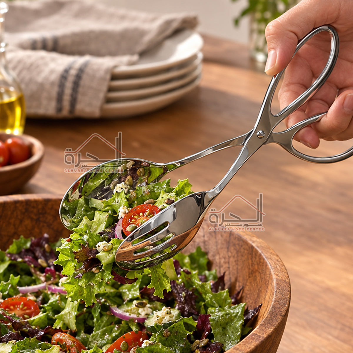 ملقط سلطة شكل مقص ستانلس Wellmes
