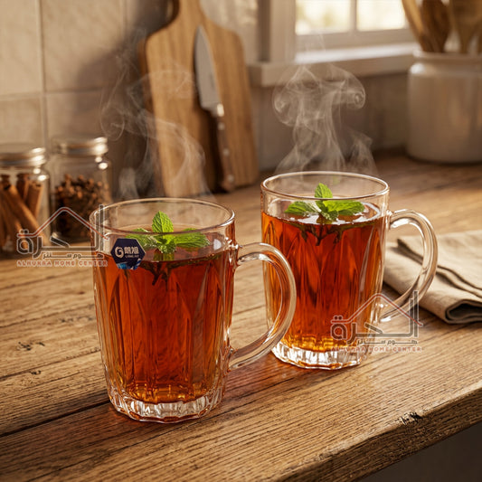 كاسات شاي حجم 250 مل عدد 6 - B46
