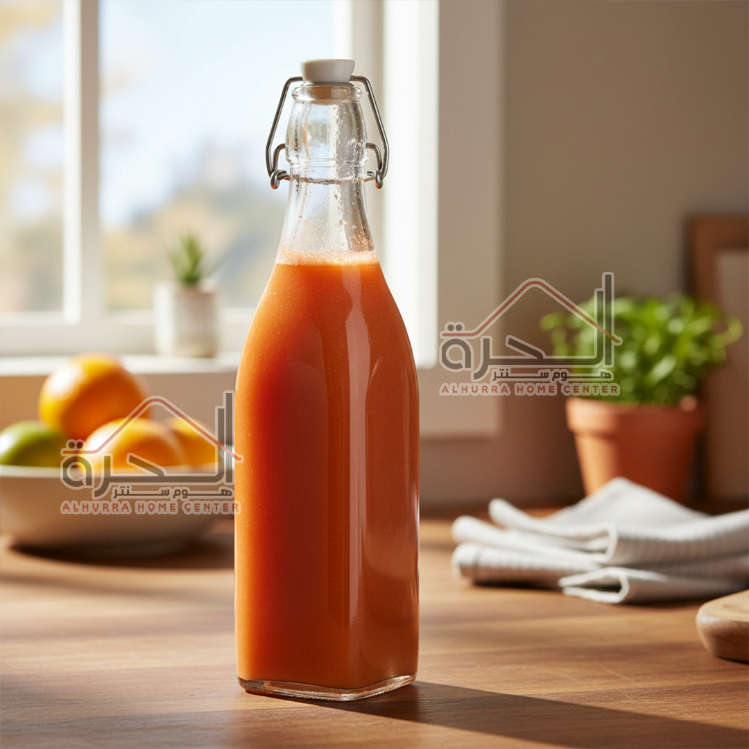 قنينة ماء زجاج ضغط 1 لتر