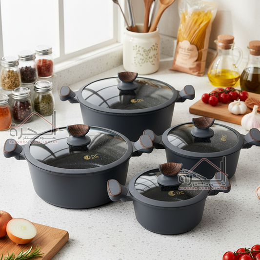 طقم طناجر جرانيت 4 قطع ADC