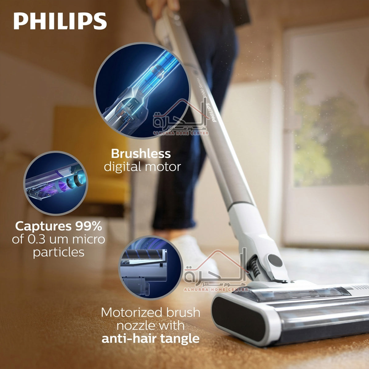 مكنسة لا سلكية Philips Series 4000 XC4201/