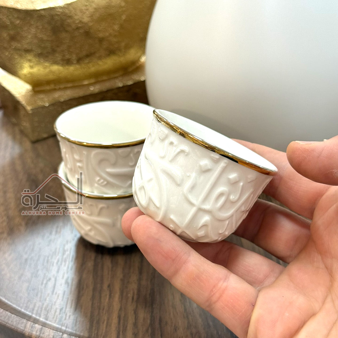 فناجين قهوة عربية محفر عدد 12