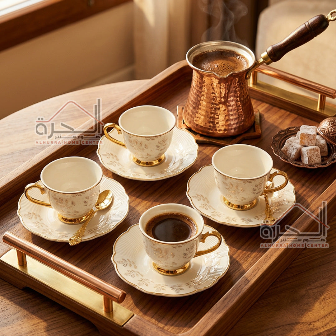 فناجين قهوة بورسلان ثقيل عدد 6