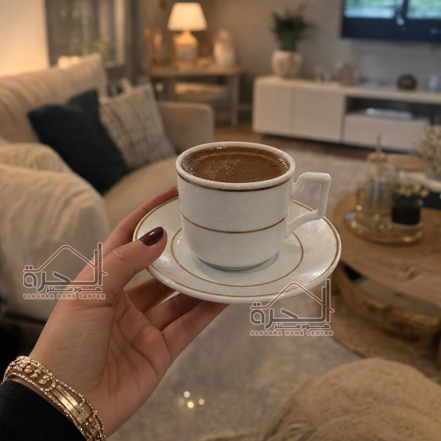 طقم فناجين قهوة بورسلان عدد 12