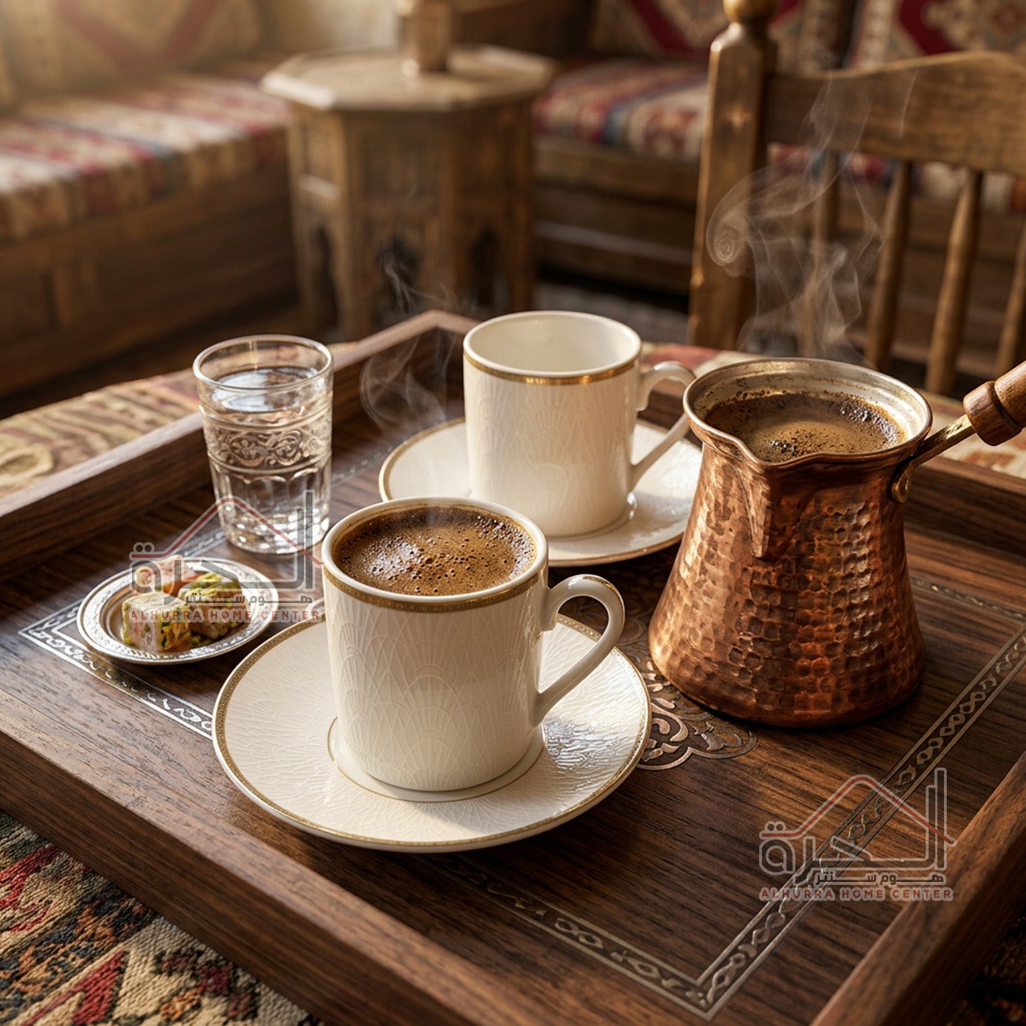طقم فناجين قهوة بورسلان عدد 12