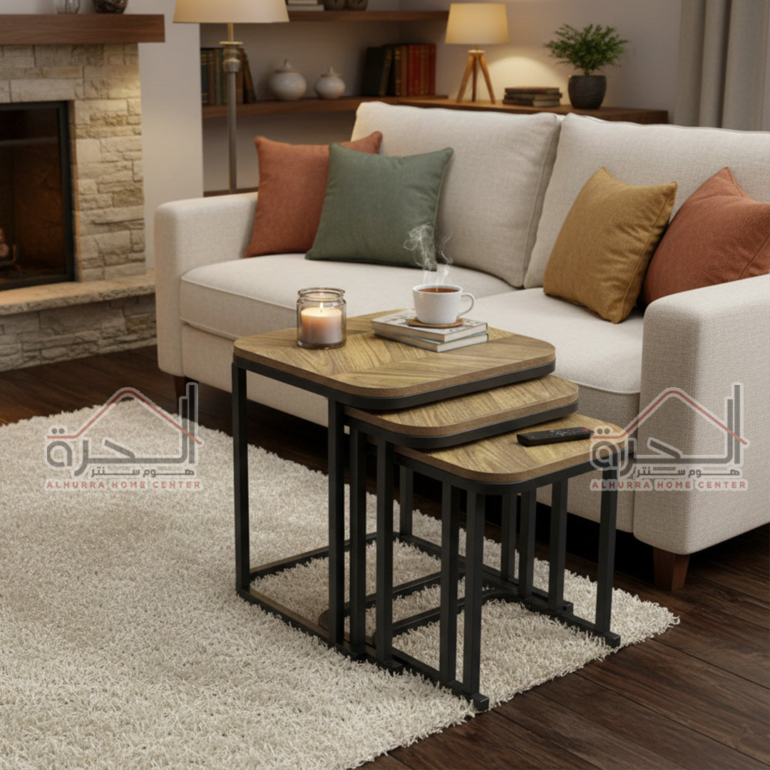 طقم سكملات خشب 3 قطع