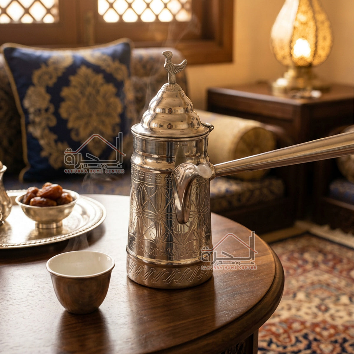 بكرج قهوة نحاس سلفر