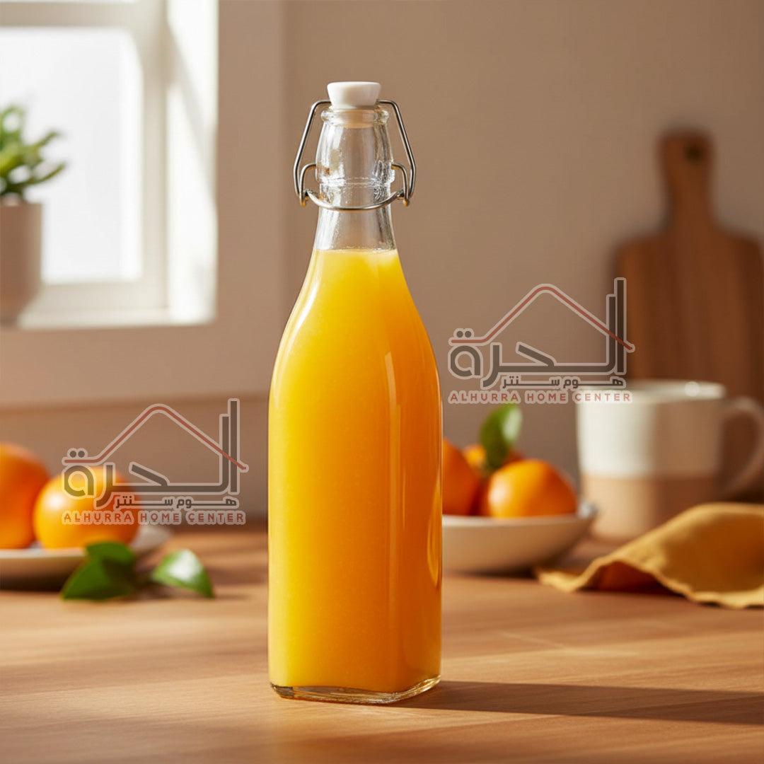 قنينة ماء زجاج ضغط 1 لتر