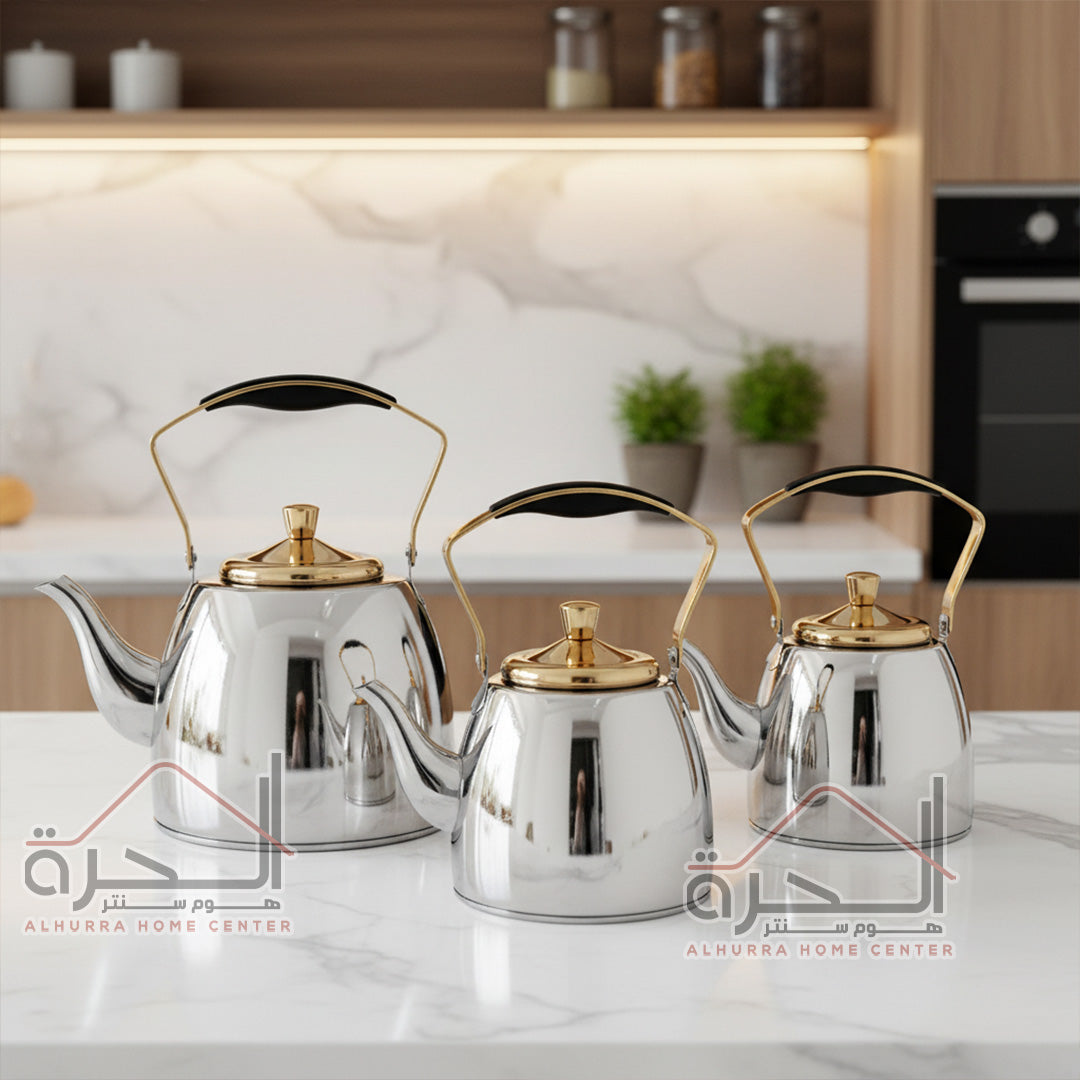 بريق شاي ستانلس وذهبي ثقيل