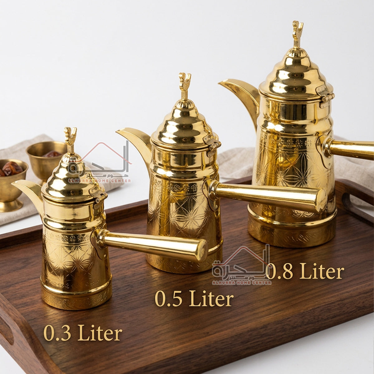 بكرج قهوة نحاس ذهبي