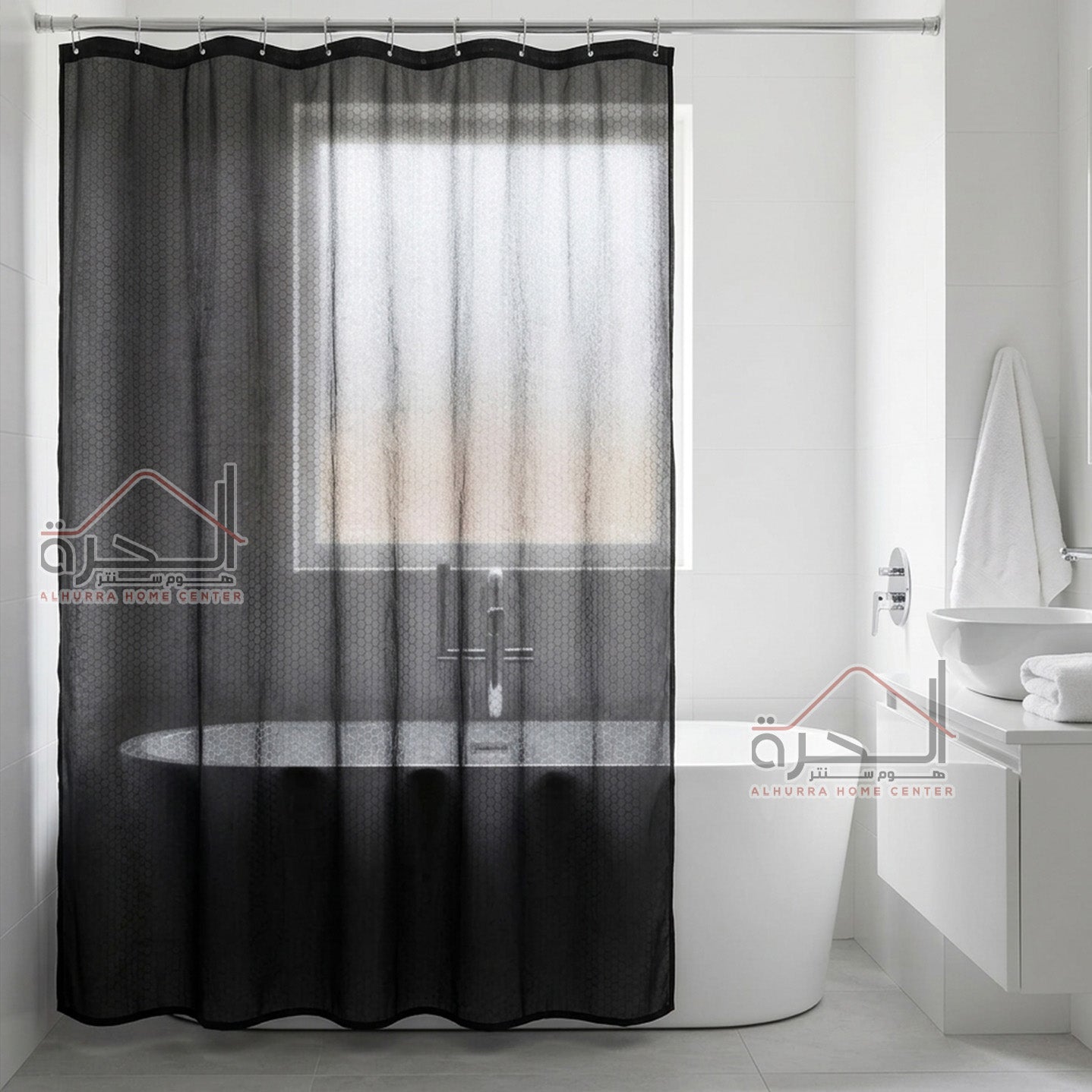 برداية حمام اسود 240 سم Waterproof مبزر