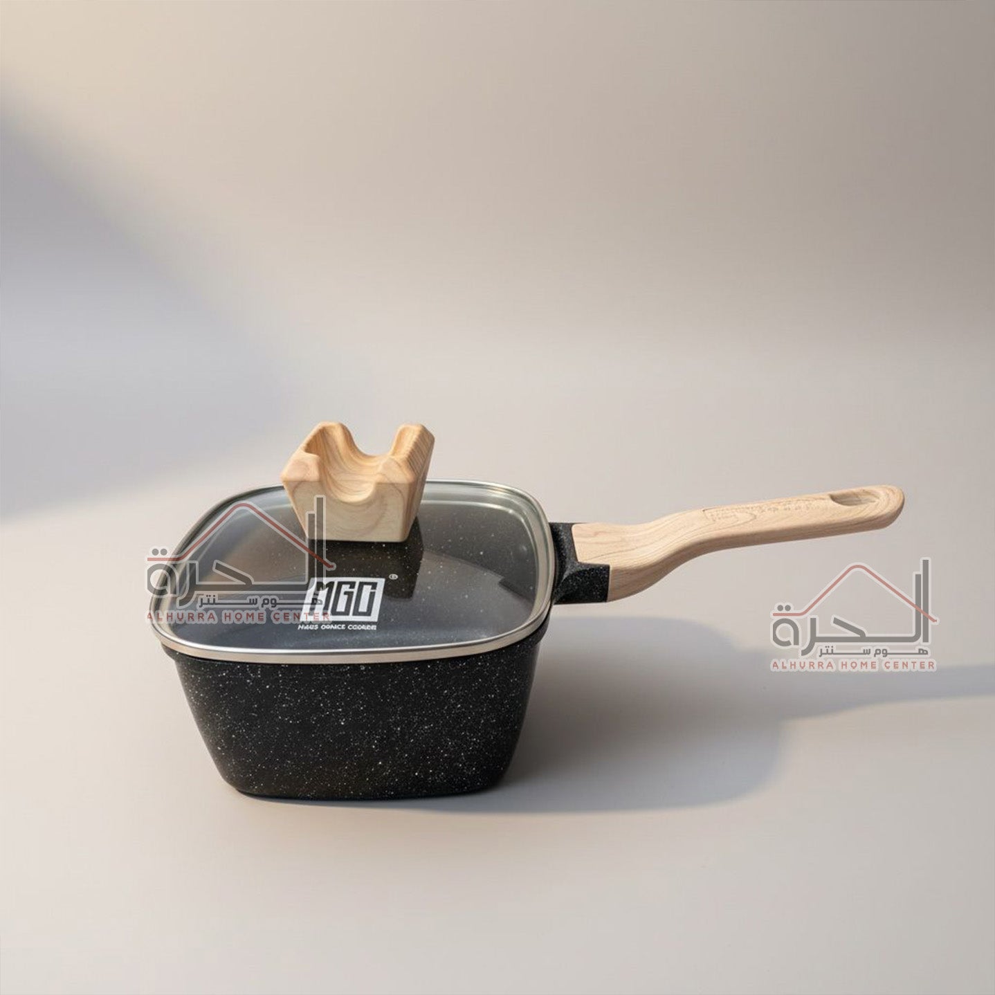 كسرولة جرانيت مع غطاء MGC مربع