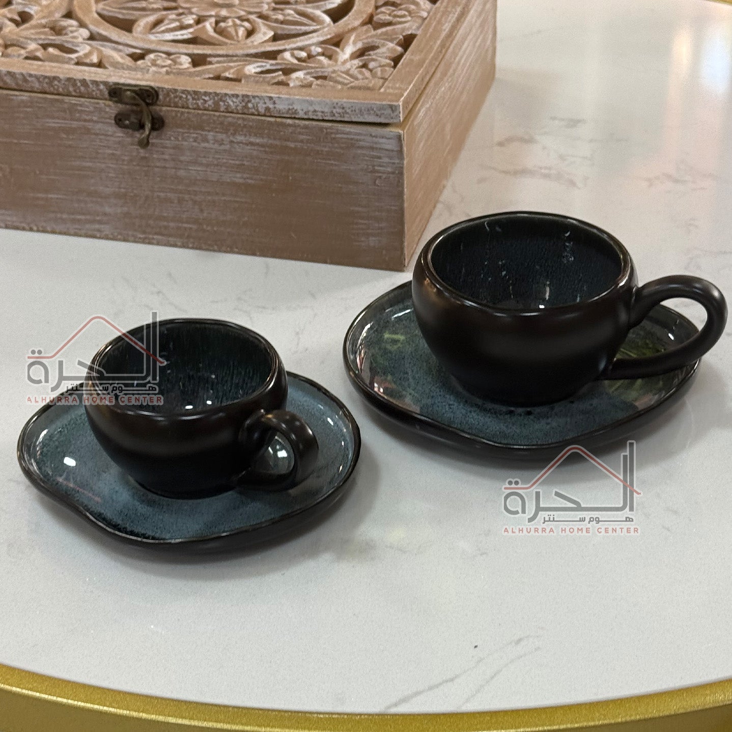 طقم فناجين شاي 6 فناجين Reactive Glazed
