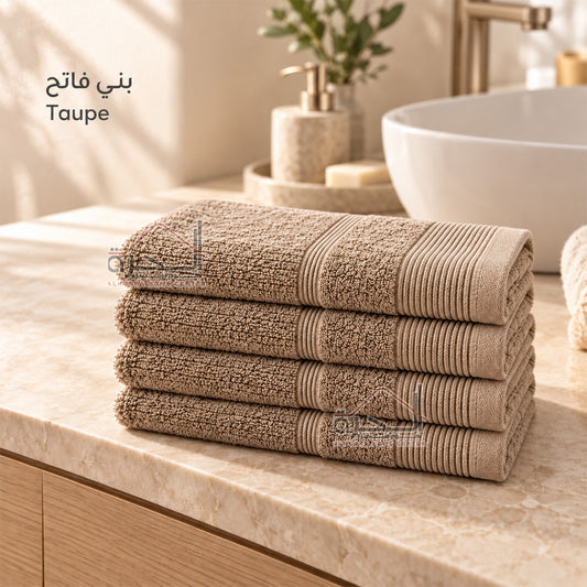 بشكير قطن 100% هندي 50*30 سم (بني فاتح)