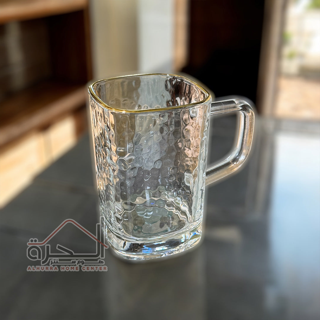 كاسات شاي مثلج حز ذهبي عدد 6