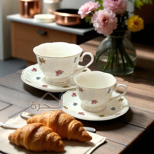 فناجين قهوة مورد عدد 6