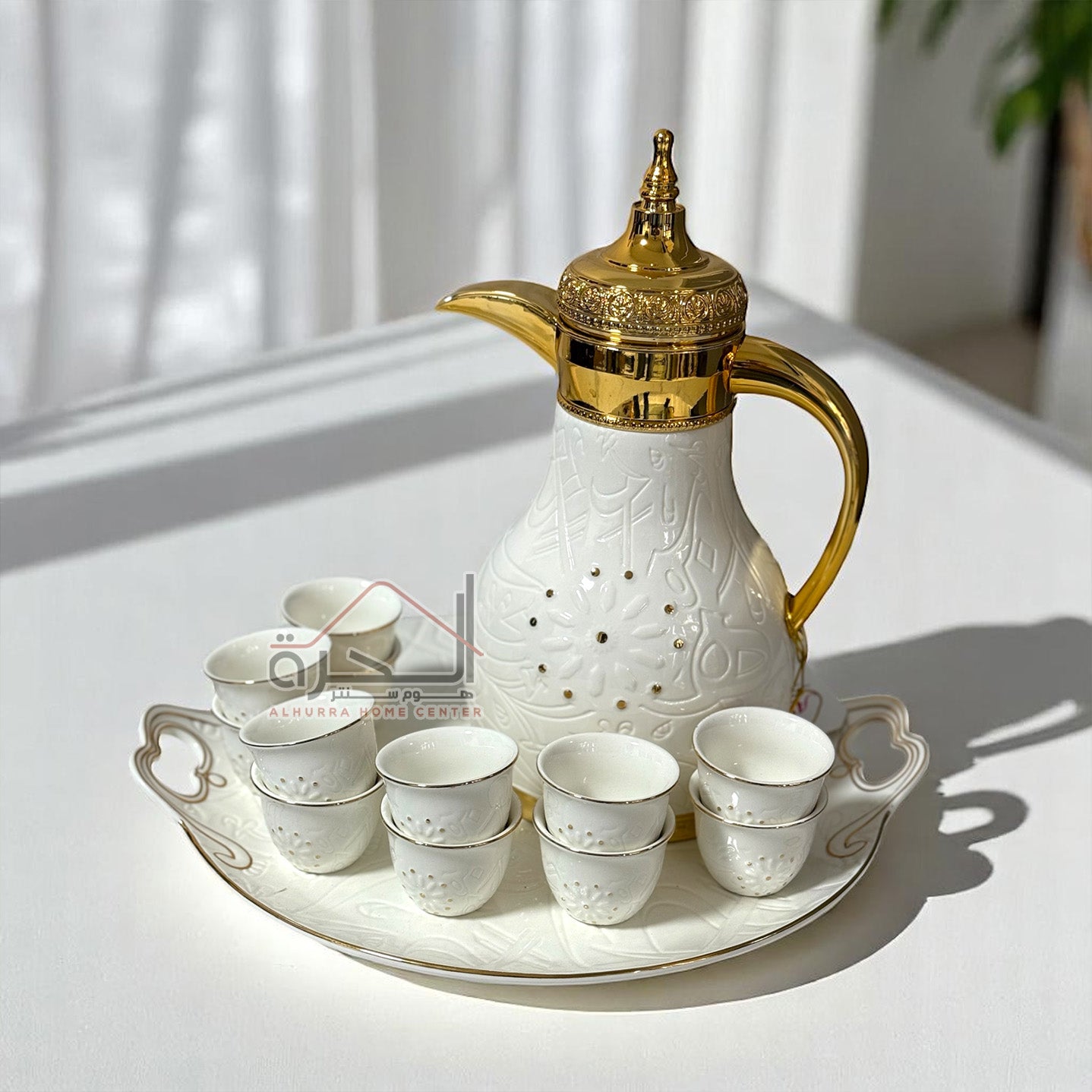 طقم دلة ضيافة ابيض