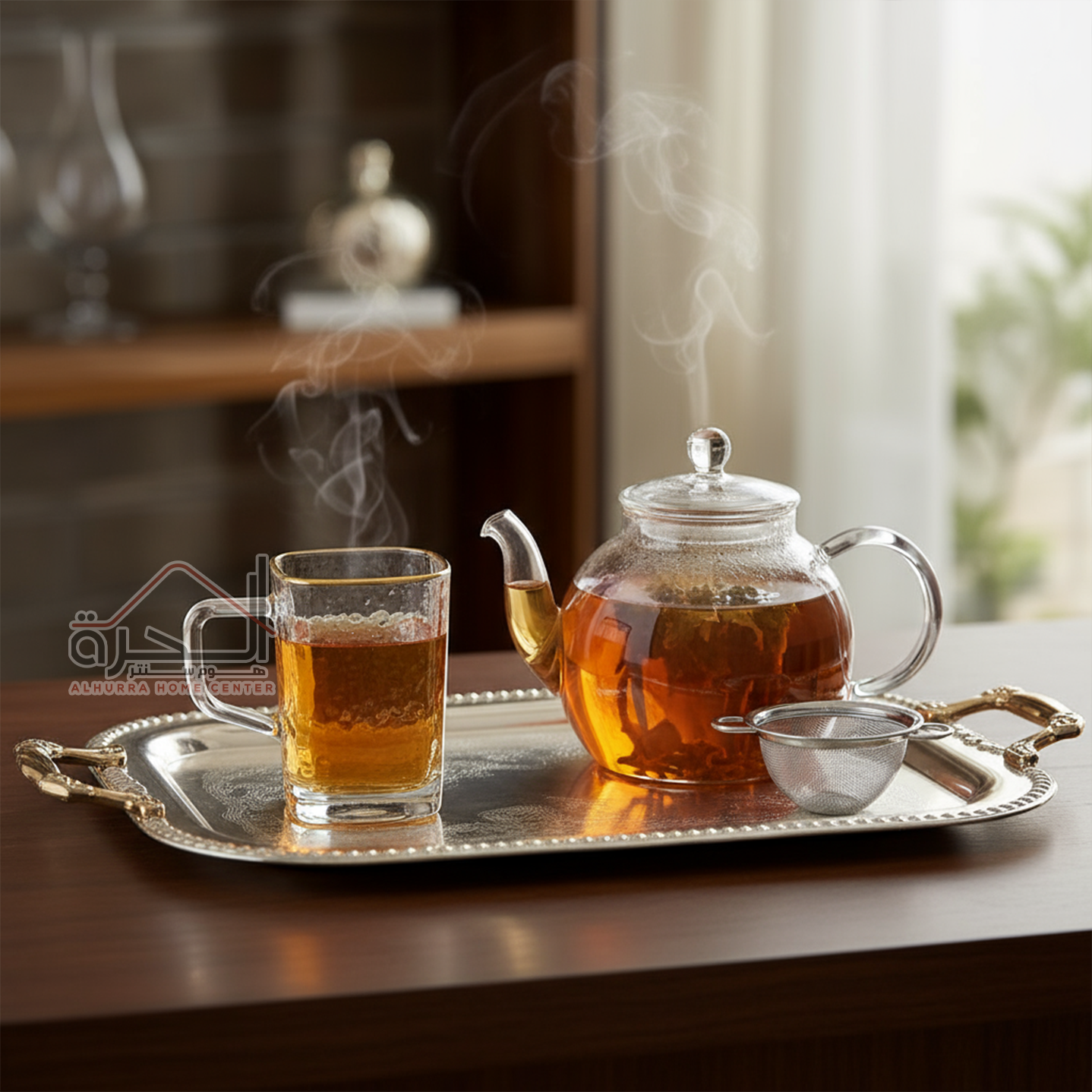 كاسات شاي مثلج حز ذهبي عدد 6