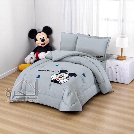 طقم لحاف مفرد 4 قطع رسومات Mickey