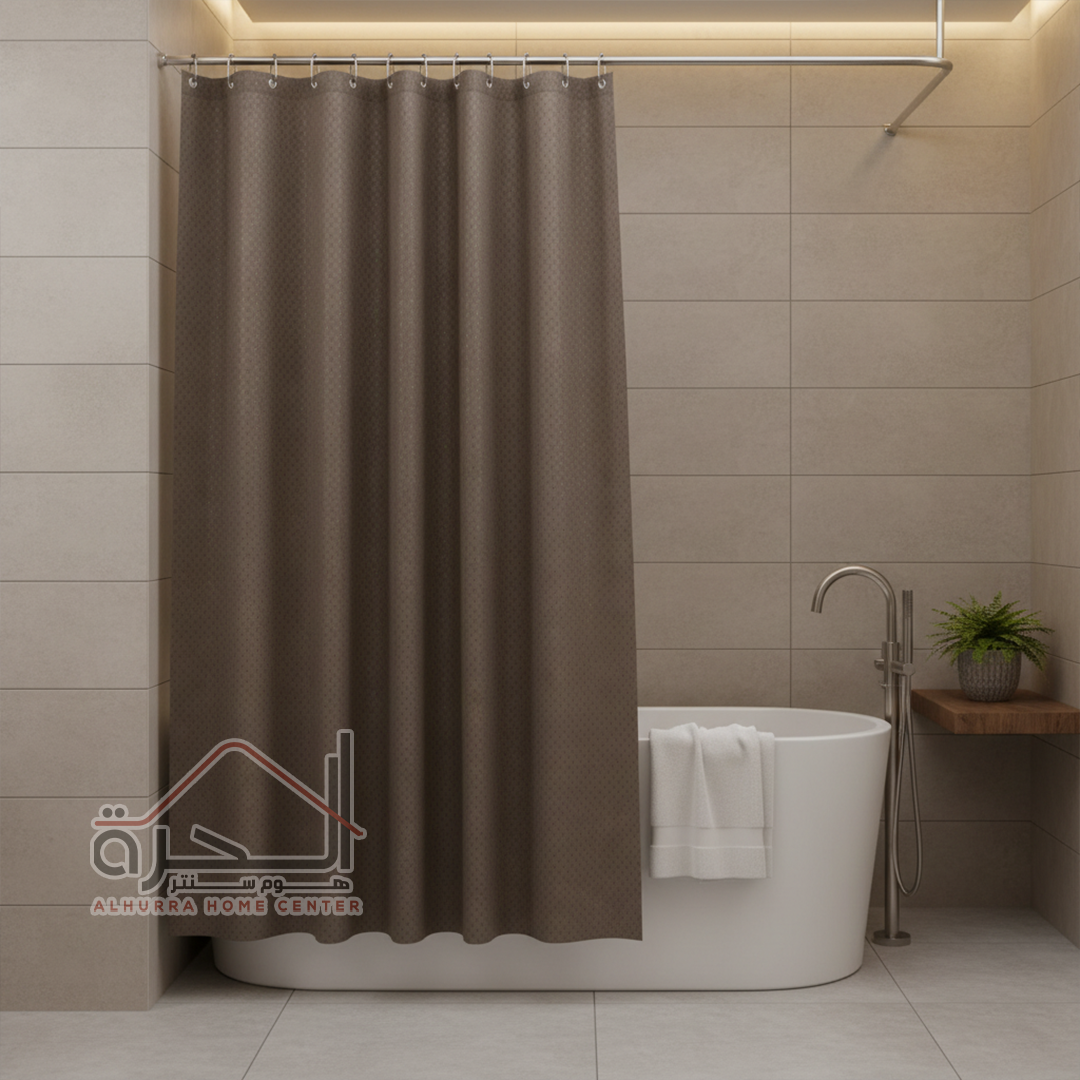 برداية حمام بني Waterproof سادة