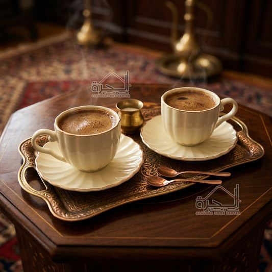 طقم فناجين قهوة 6 فناجين بورسلان