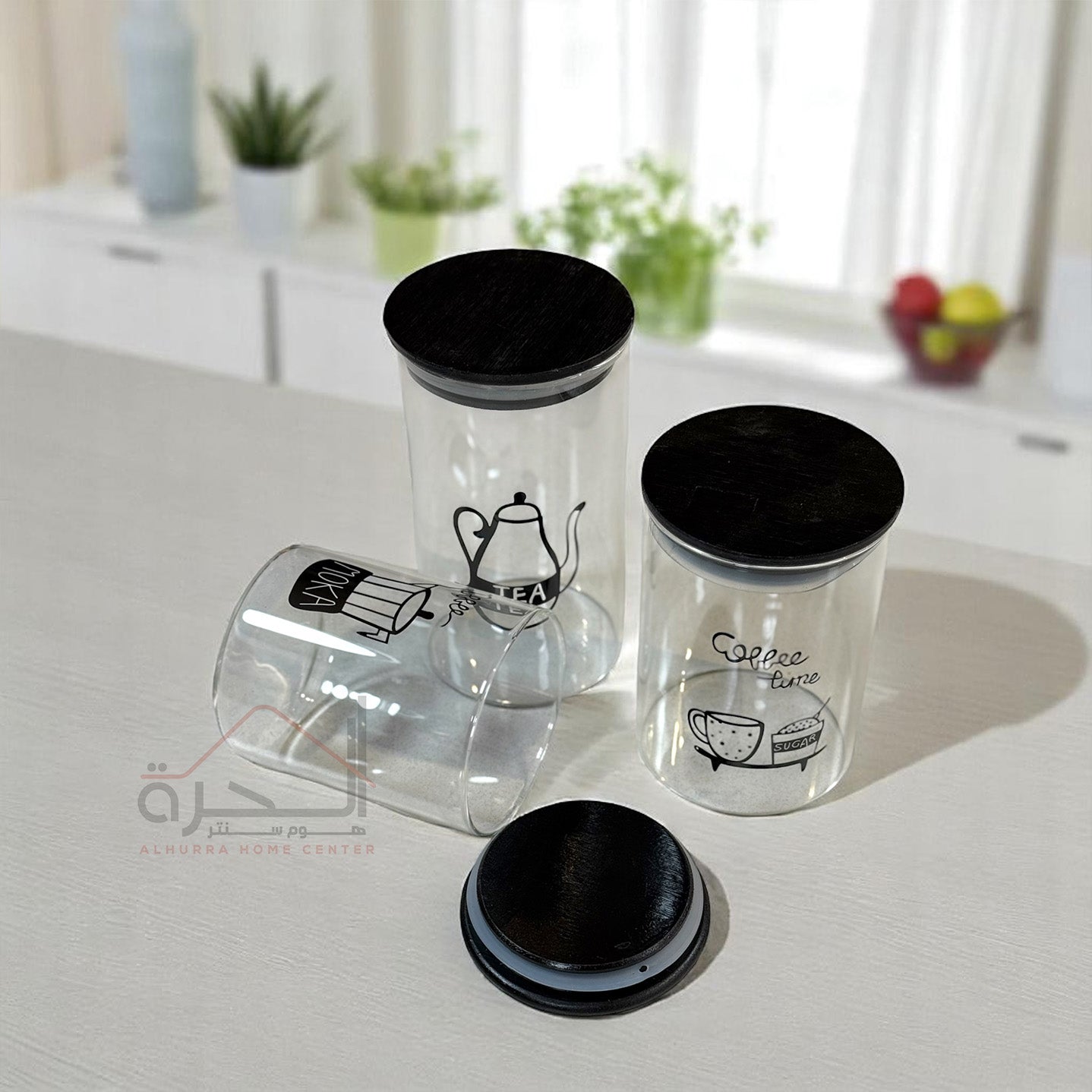 طقم 3 متربنات زجاج