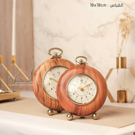 ساعة مكتب ديكور مدور هندي 18*18 سم