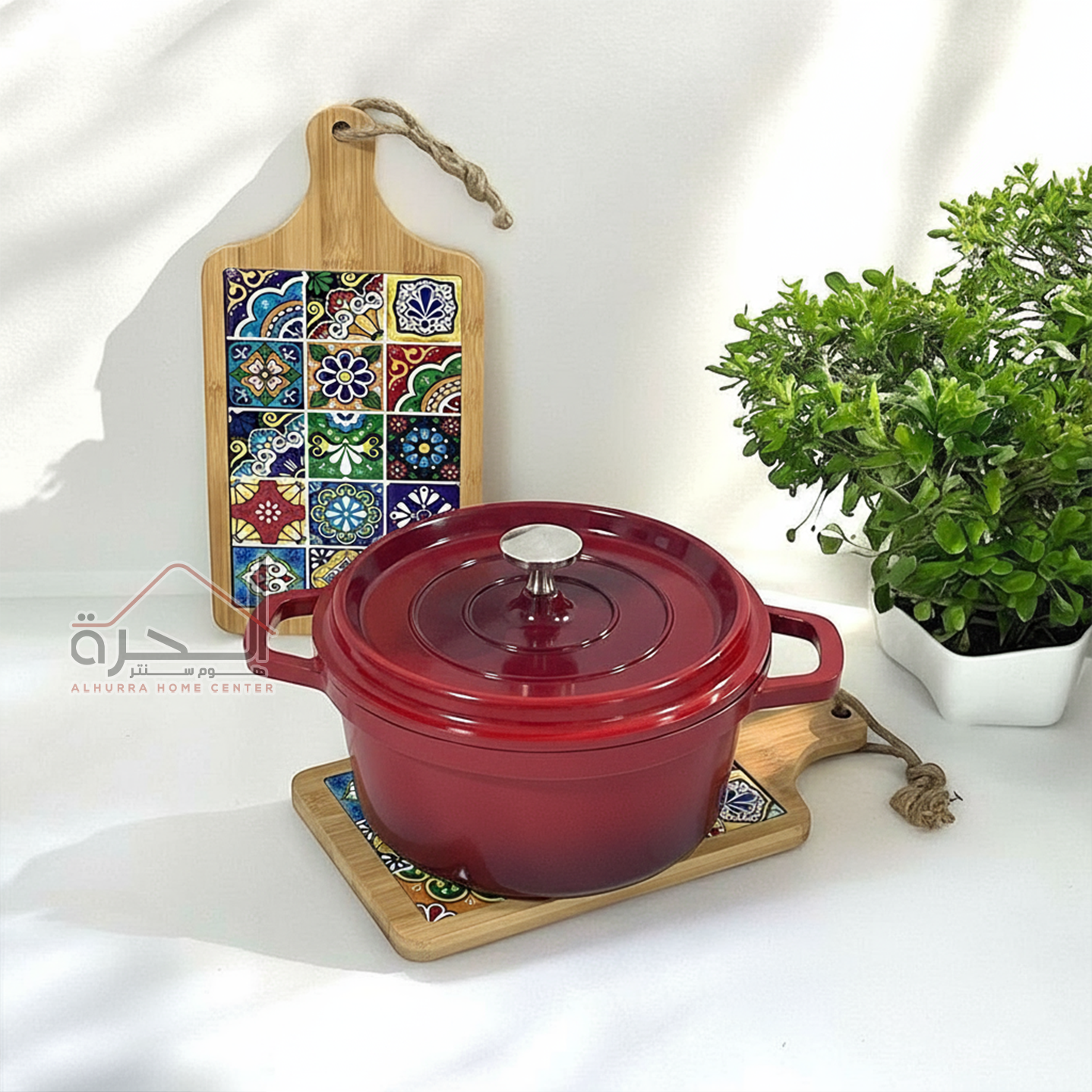 كوستر ديكور للسخن خشب مع خزف 15*29.5 سم