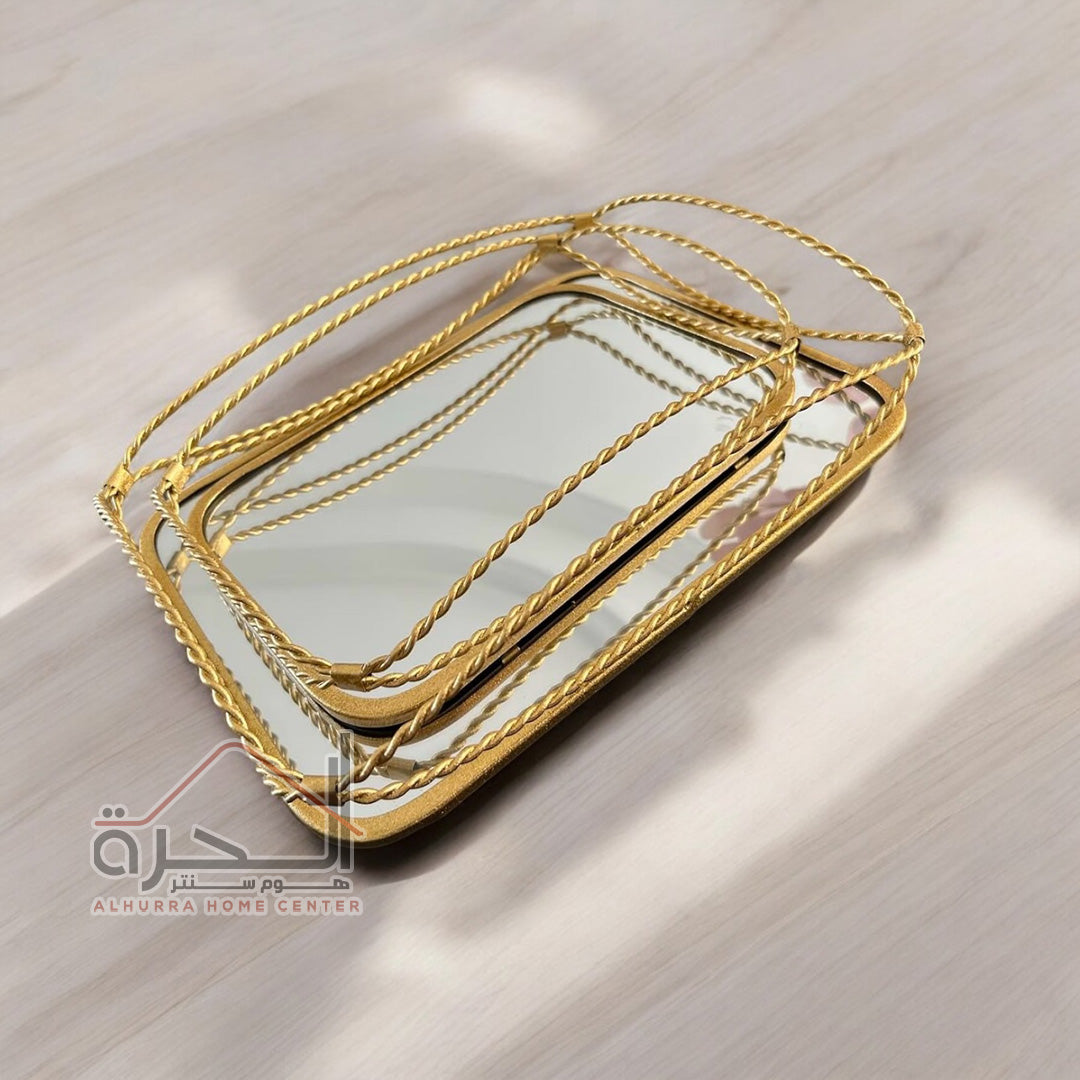 طقم صواني قطعتين مستطيل A02