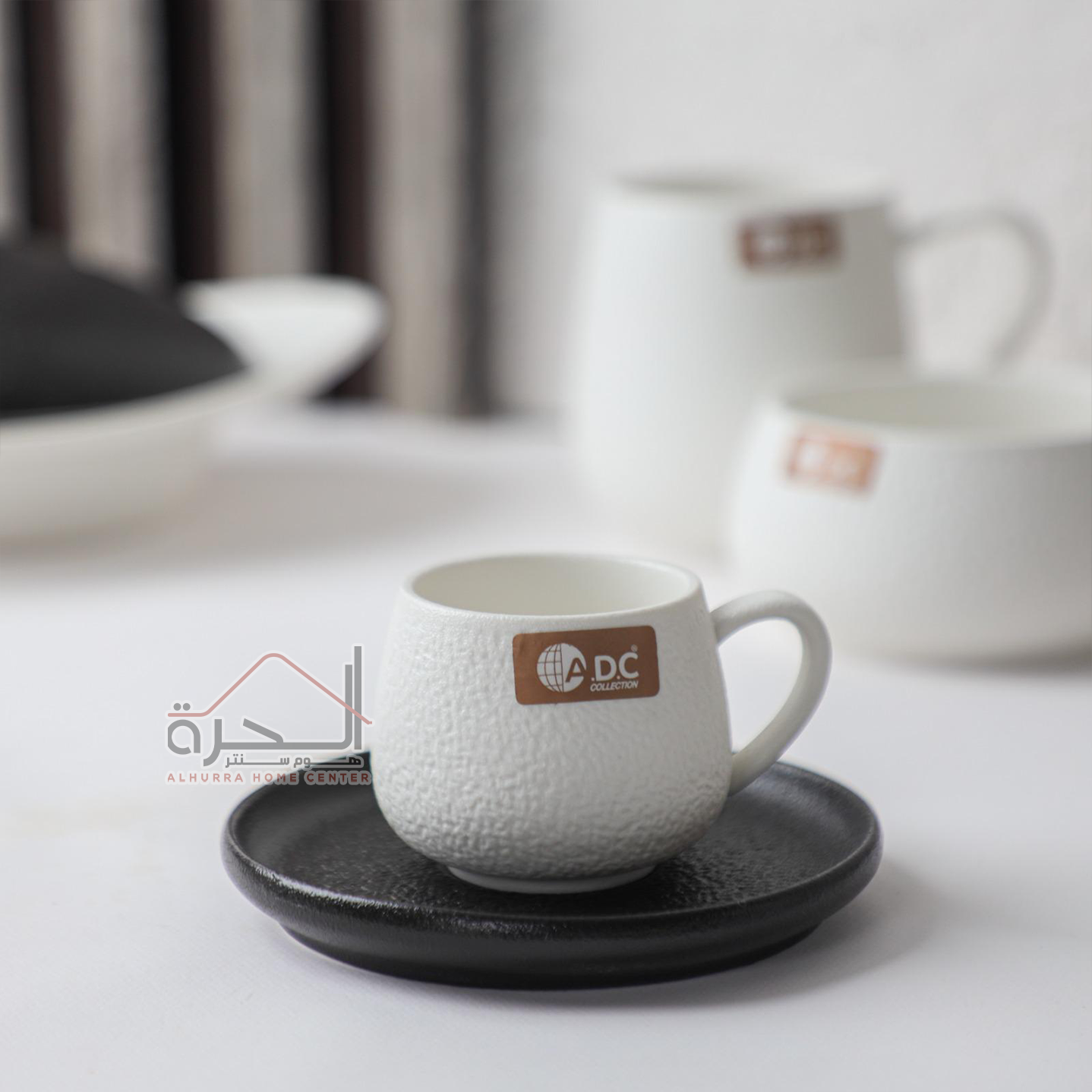 طقم فناجين قهوة محجر ابيض