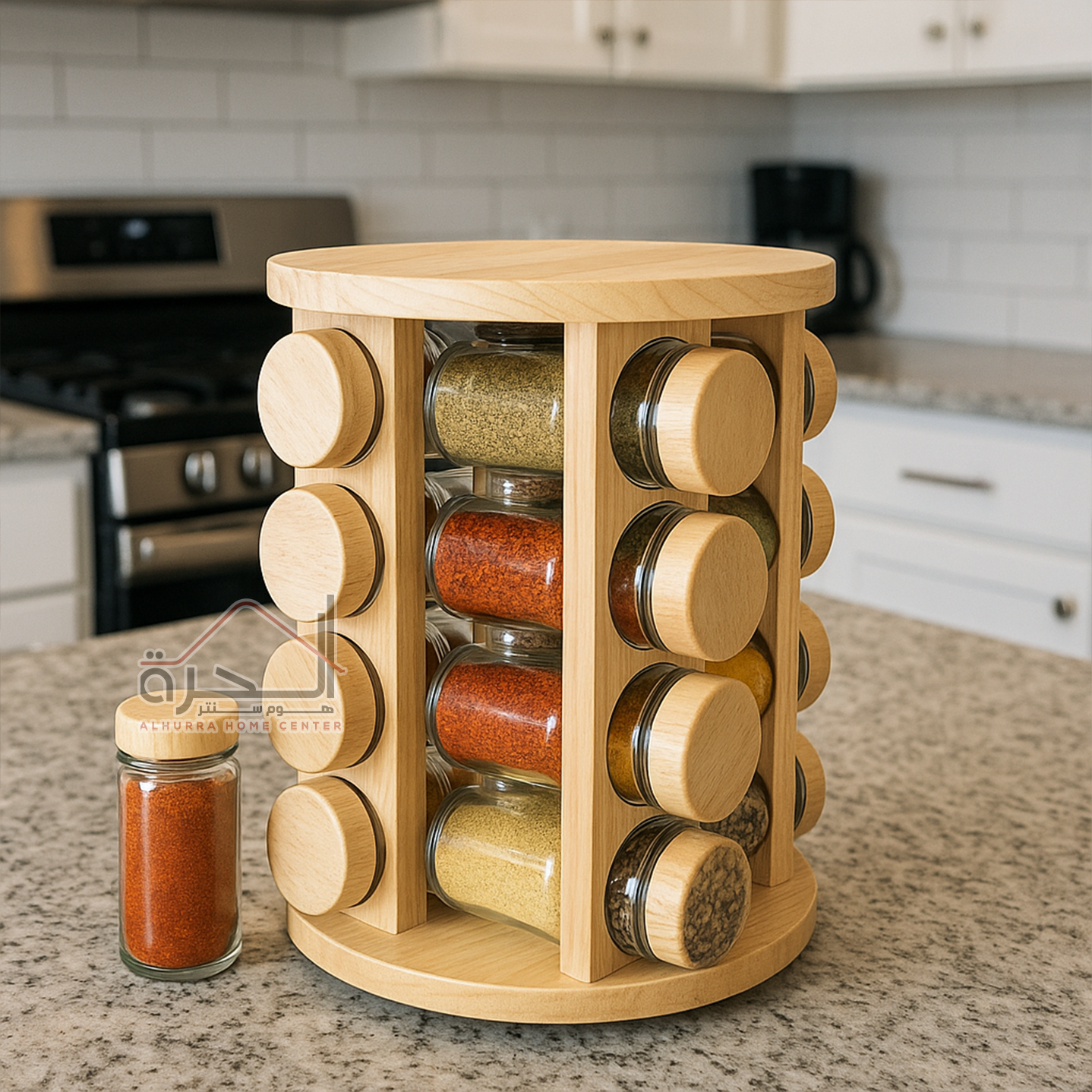 طقم بهارات مدور 16 قطعة