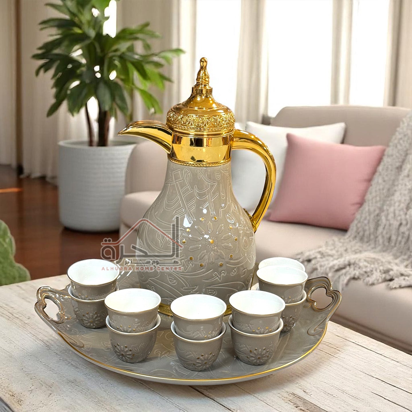 طقم دلة ضيافة بني