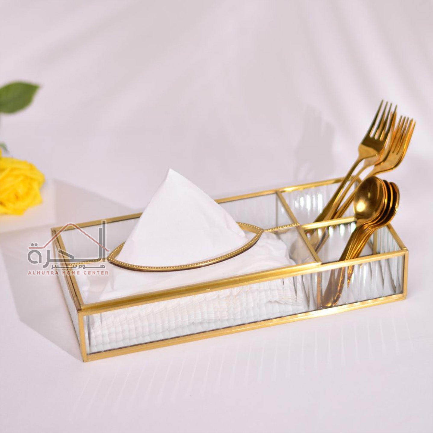 علبة محارم زجاج 26*12*7.5 سم