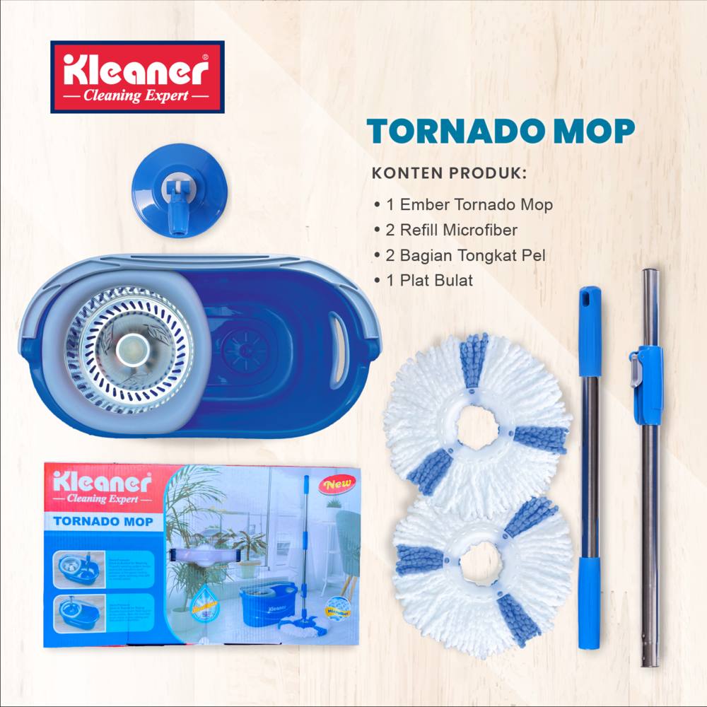 ممسحة مع سطل Kleaner عصارة بلاستك KT2210